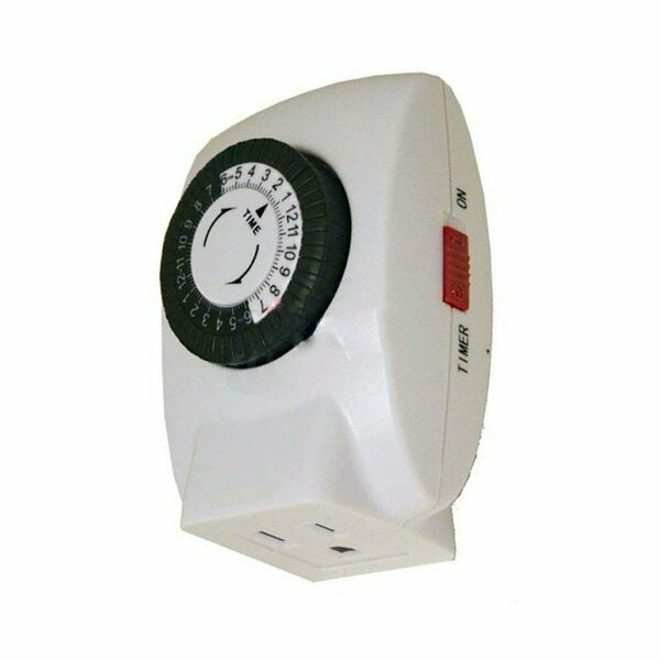 American Imaginations 1800W Unique White Grounded Plug In Timer Plastic AI-37422